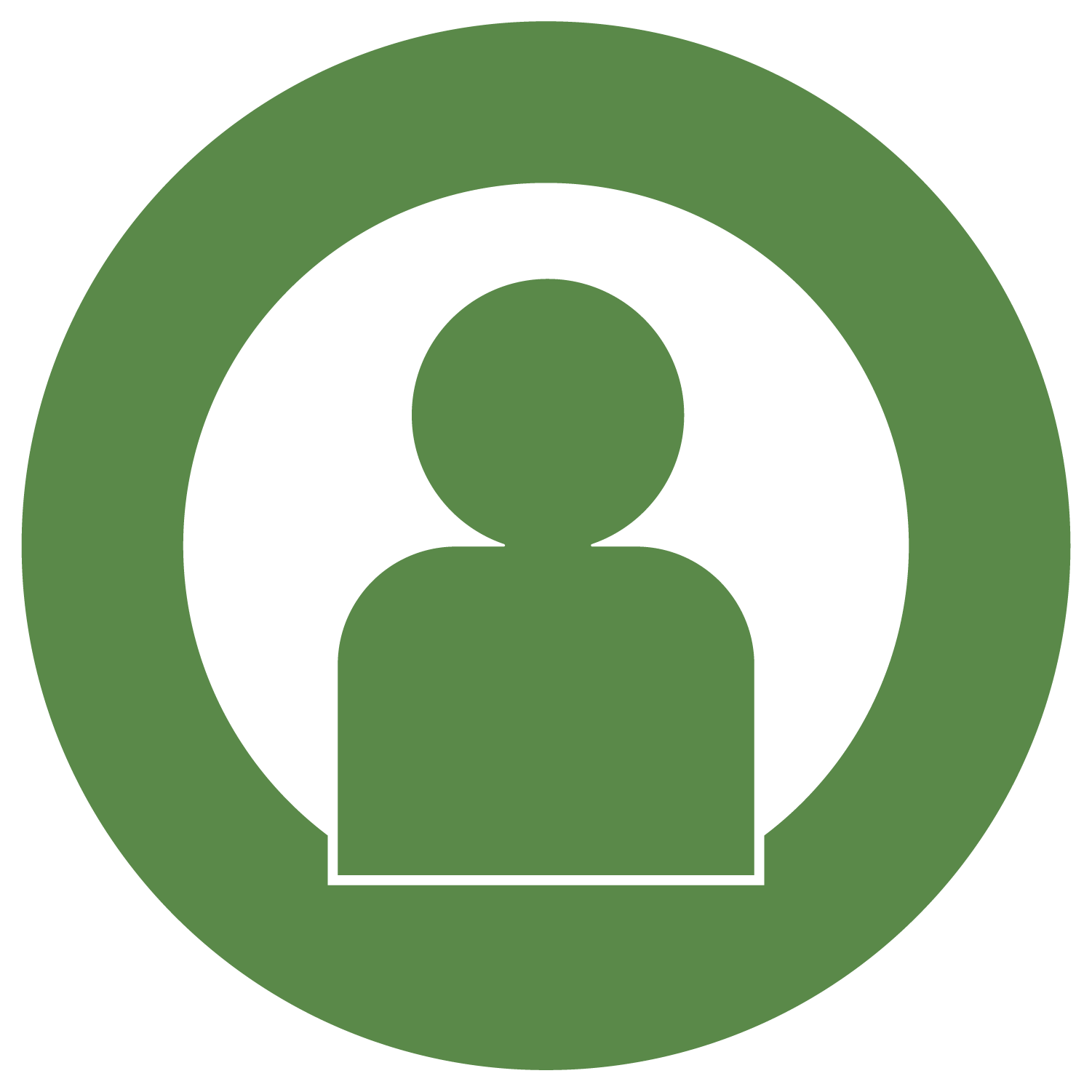  Green circle person icon