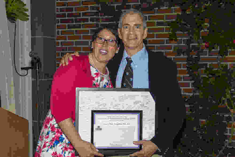 Dr. Nancy Resteghini, graduating resident with Dr. Makris