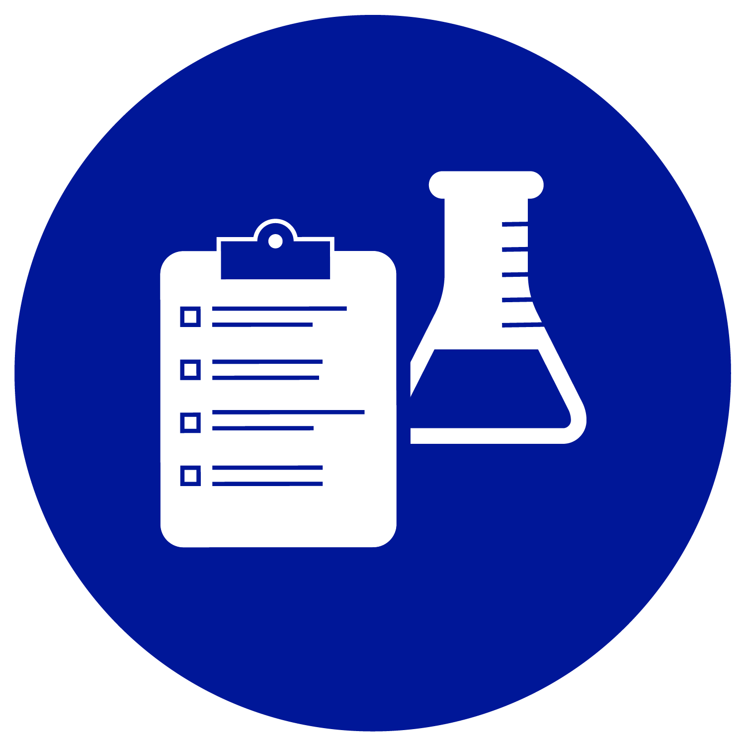 clipboard and beaker icon