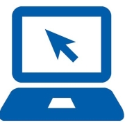 icon of computer and arrow over it