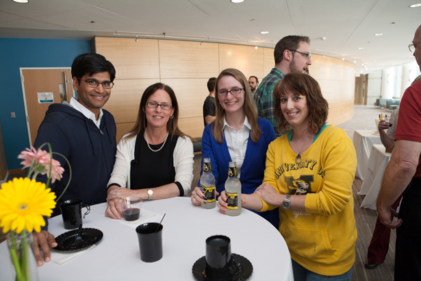 From left, Aditya Bandekar, Beth McCormick, PhD, Kelly Hallstrom and Kristen Peters.