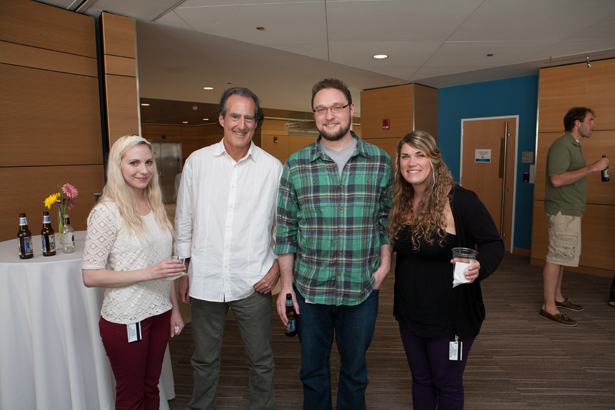 From left, Emma Watson, Craig Mello, PhD, Colin Conine and Shawna Guillemette.