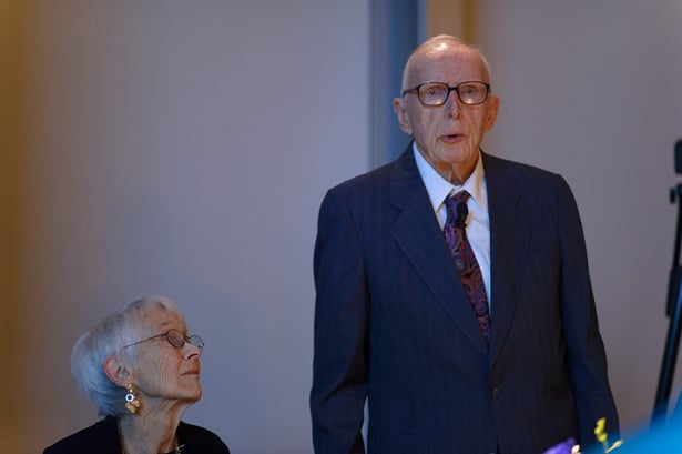 Honorary Degree recipient and UMass Chan Medical School’s first faculty member H. Brownell Wheeler, MD, with his wife Elizabeth