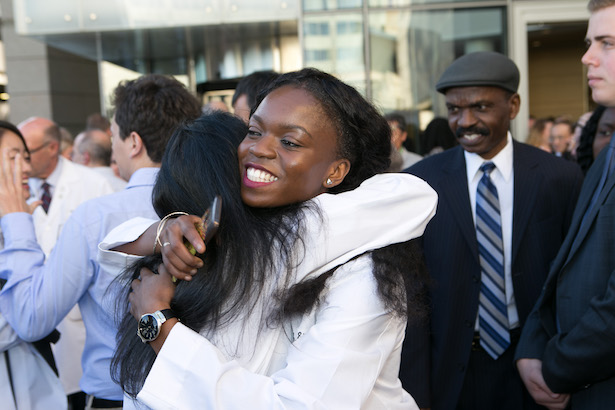 Ukpong Etteh celebrates after the ceremony.