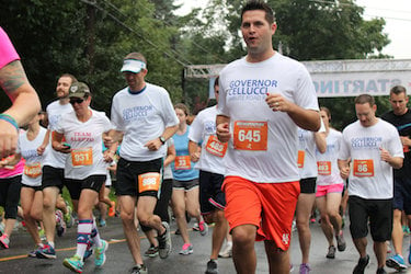 Runners in the innaugural Governor Cellucci Tribute Road Race