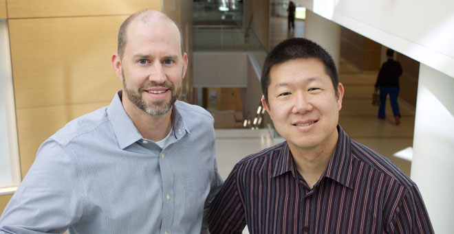 David Guertin, PhD, (left) and Dohoon Kim, PhD