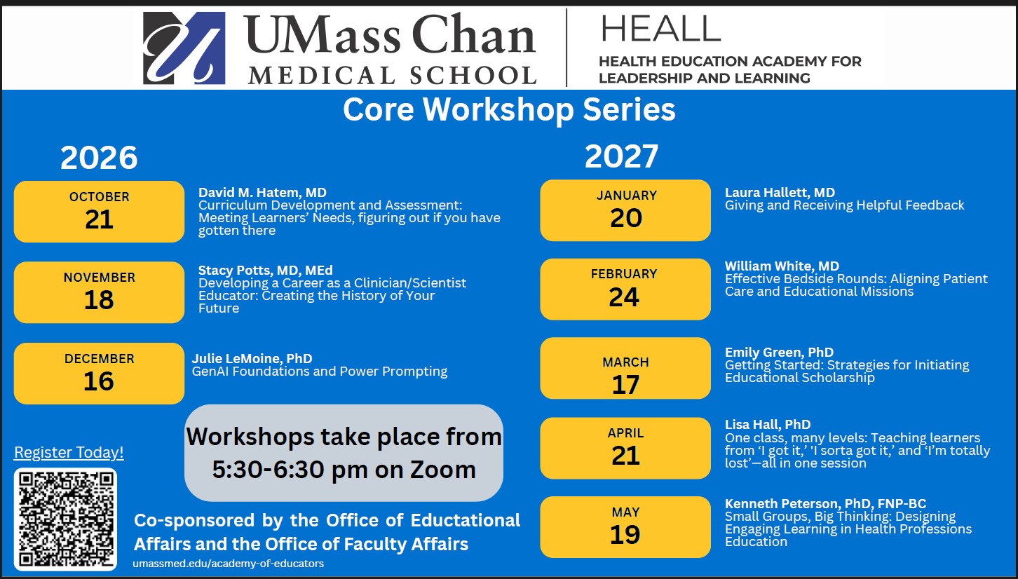 this is an image of the Core Workshop series. The full poster is a PDF linked to the image.