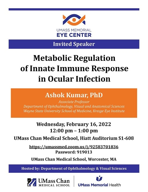 Metabolic Regulation of Innate Immune Response in Ocular Infection