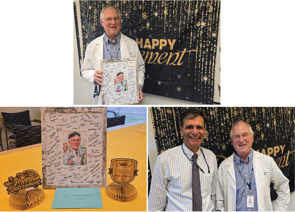 Images from Dr. Thompson's retirement gathering