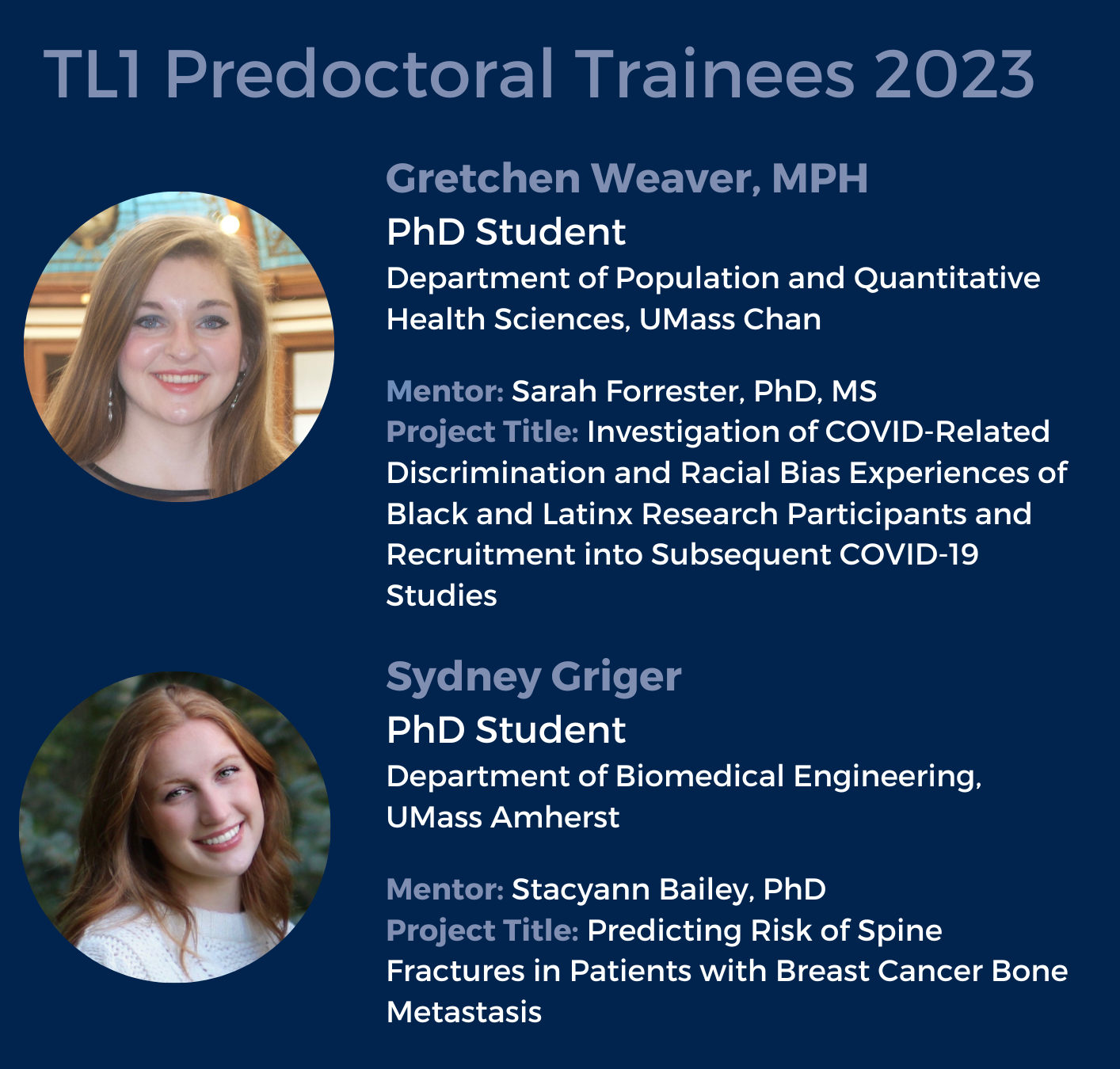 TL1 Trainees 2023 (Pre-Doc)