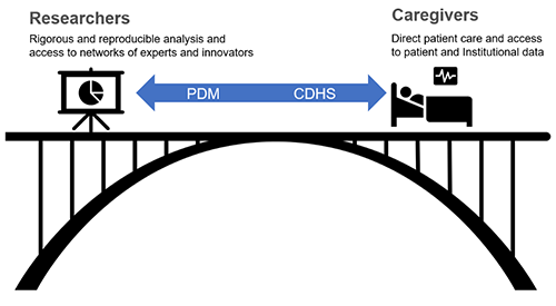  A bridge that shows the connection between Program in Digital Medicine and Center for Digital Health Solutions 