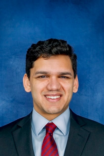 Male medical resident smiling