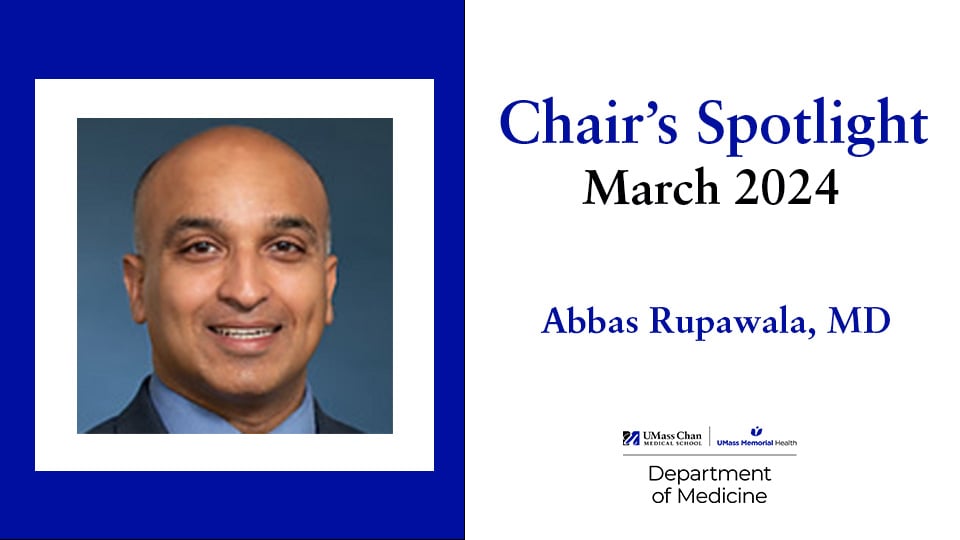 Chair's Spotlight: Abbas Rupawala, MD
