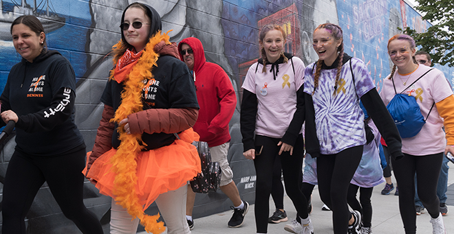 Participants take part in the UMass Cancer Walk and Run presented by Harr Toyota.