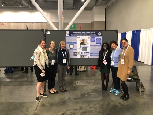 PRC at UMass Chan team presenting a joint poster with the City's of Worcester's Office of Health and Human Services team at the 2022 American Public Health Association conference in Boston, MA!