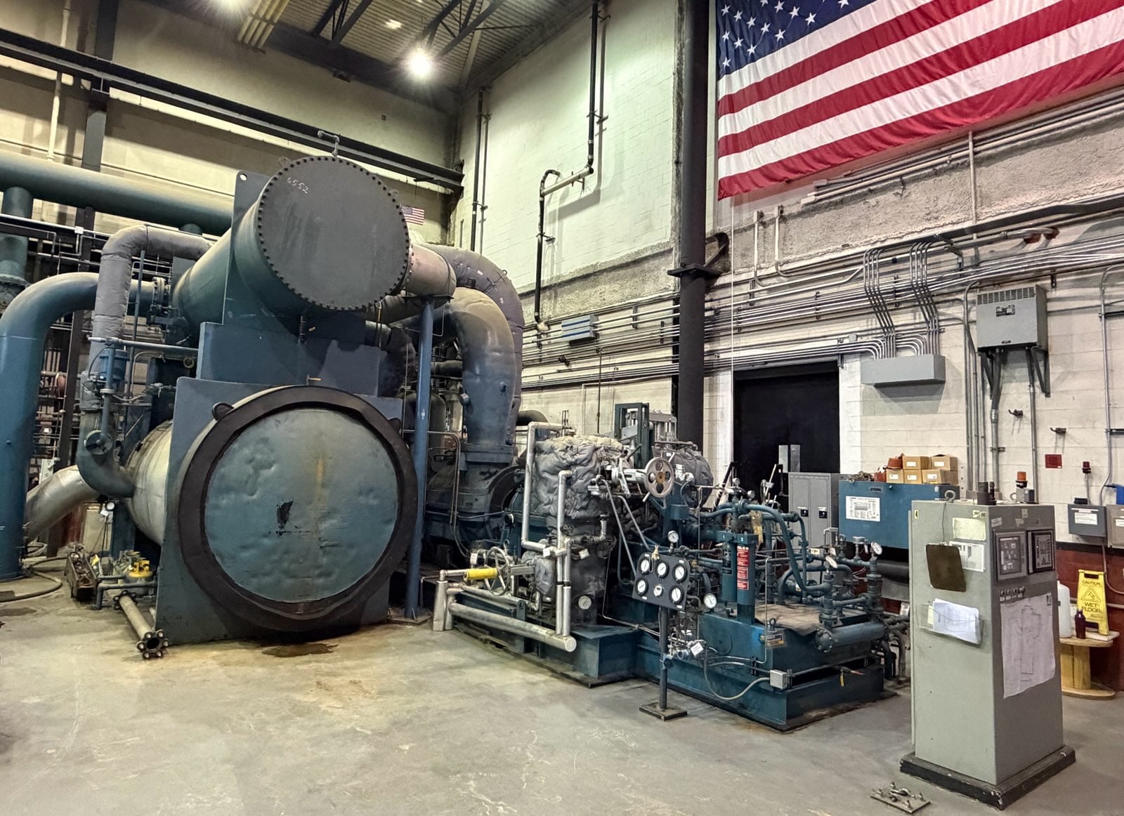 water chiller at UMass Chan power plant