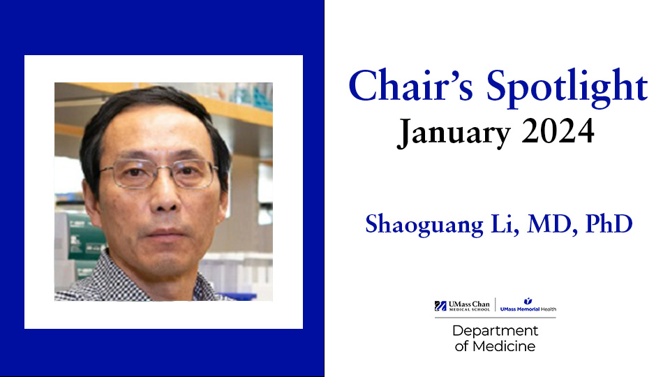 Chair's Spotlight: Shaoguang Li, MD, PhD