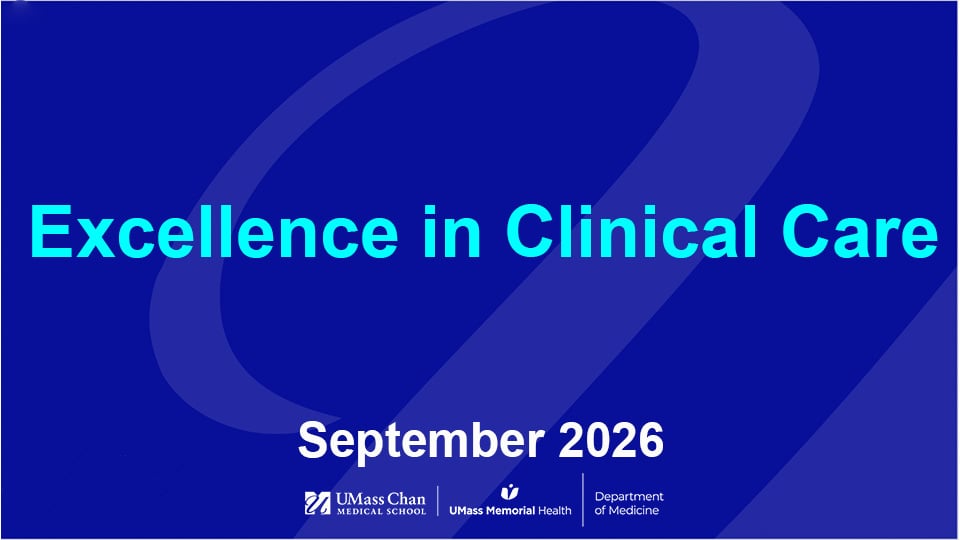 Excellence in Clinical Care, September 2026