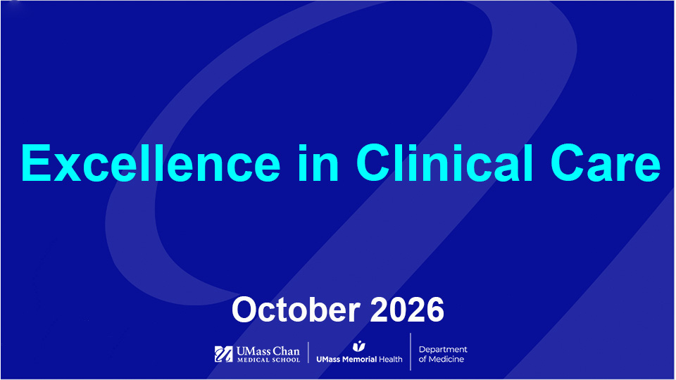  Excellence in Clinical Care, October 2026