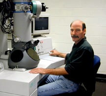 Dr. Gregory Hendricks at the controls