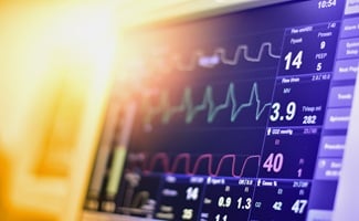  Image of vital sign measurements on a screen