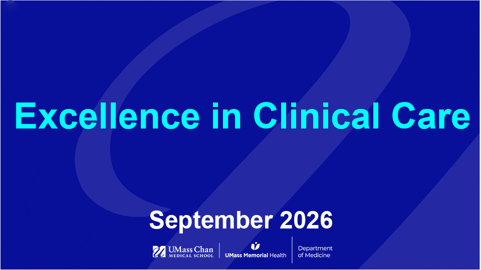  Excellence in Clinical Care, September 2026