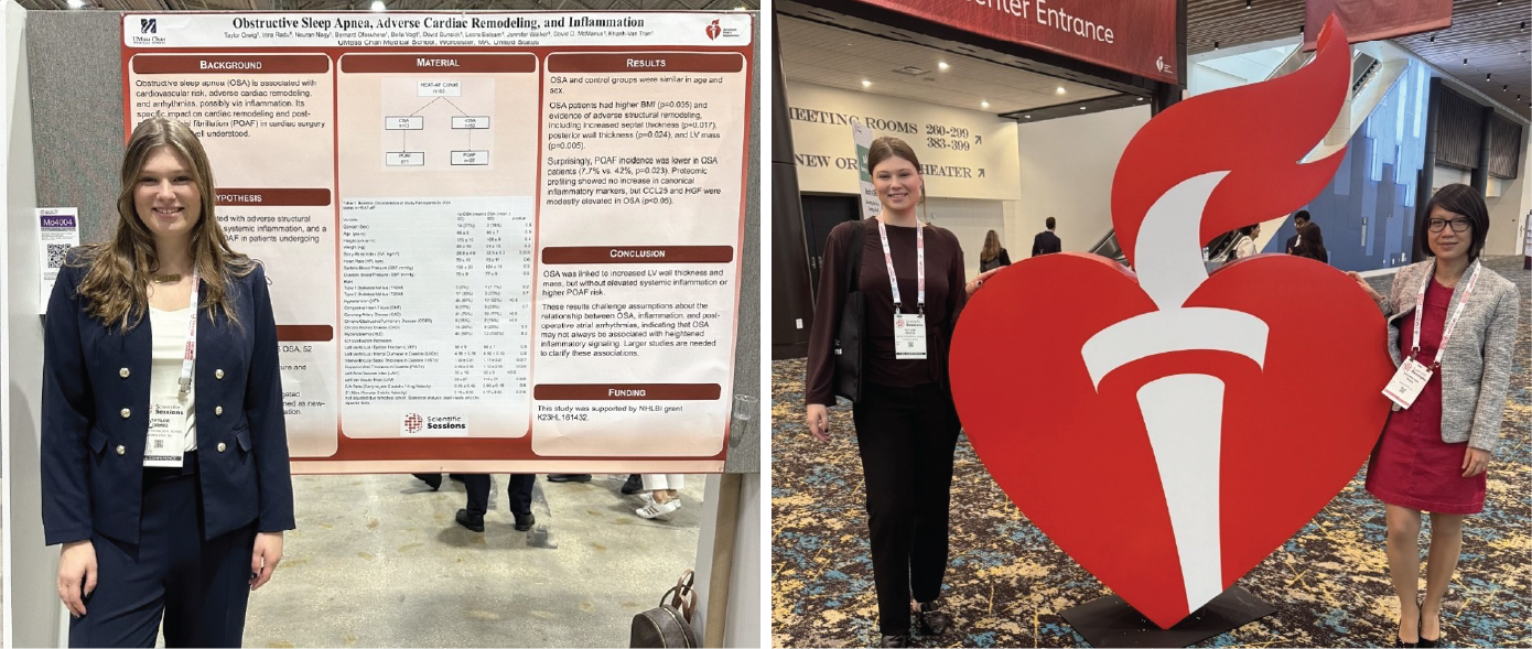 Taylor Orwig and Dr. Tran at the 2025 American Heart Association's Annual Scientific Sessions in New Orleans