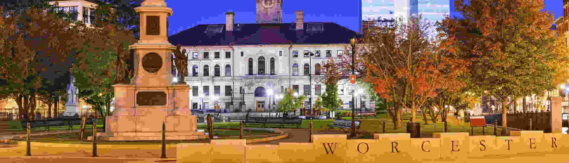 Wocester Common in Downtown Worcester, MA