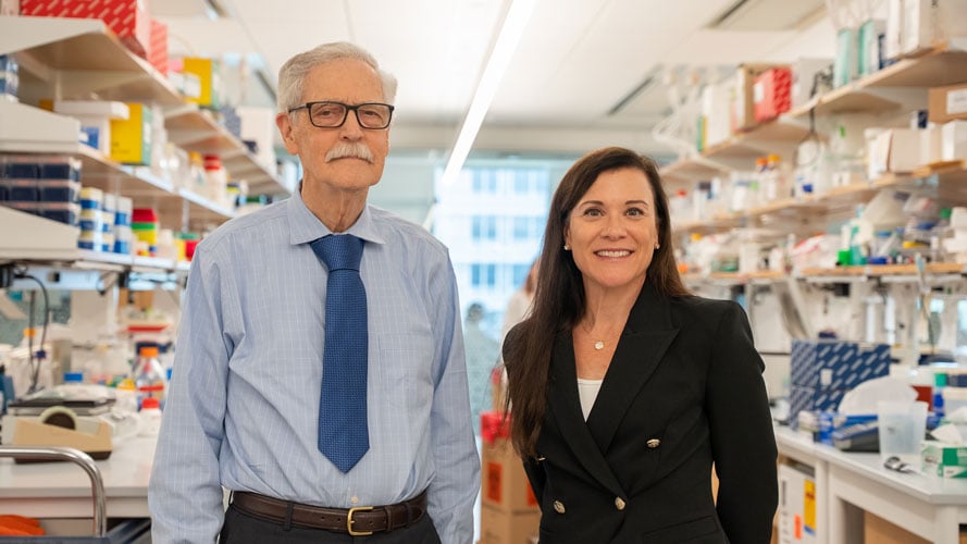 Dr. Robert H. Brown, Jr. and Dr. Daryl Bosco featured in the neurology basic science research lab