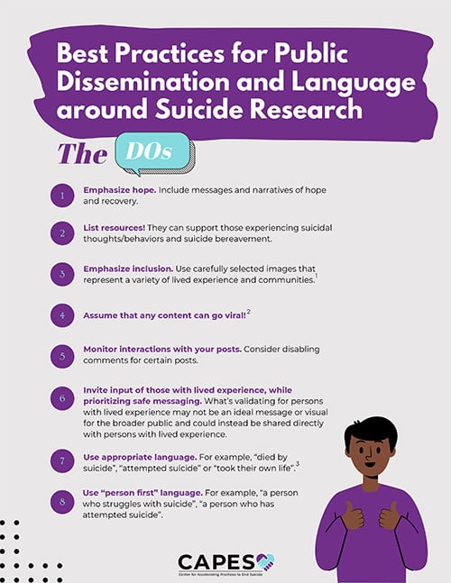 Best Practices for Public Dissemination of Suicide Research Tip Sheet Thumbnail