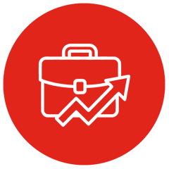 briefcase with upward arrow in a circle png