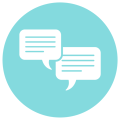 conversation bubble in circle png