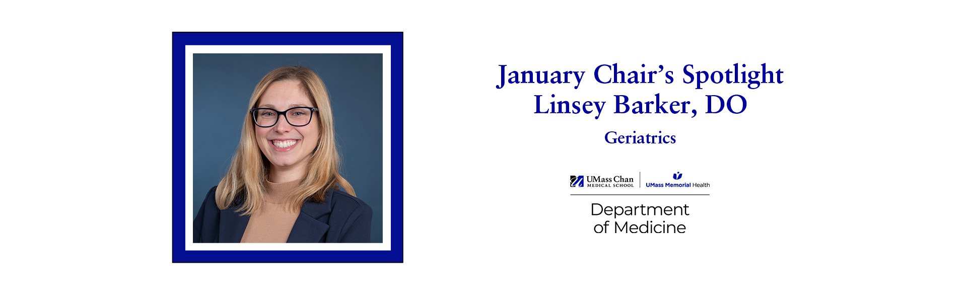 January Chair's Spotlight, Linsey Barker, DO, Geriatrics, image of Linsey Barker
