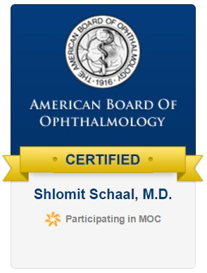 American Board of Ophthalmology image, Dr. Shlomit Schaal