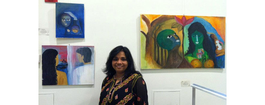 Sanchaita's art show