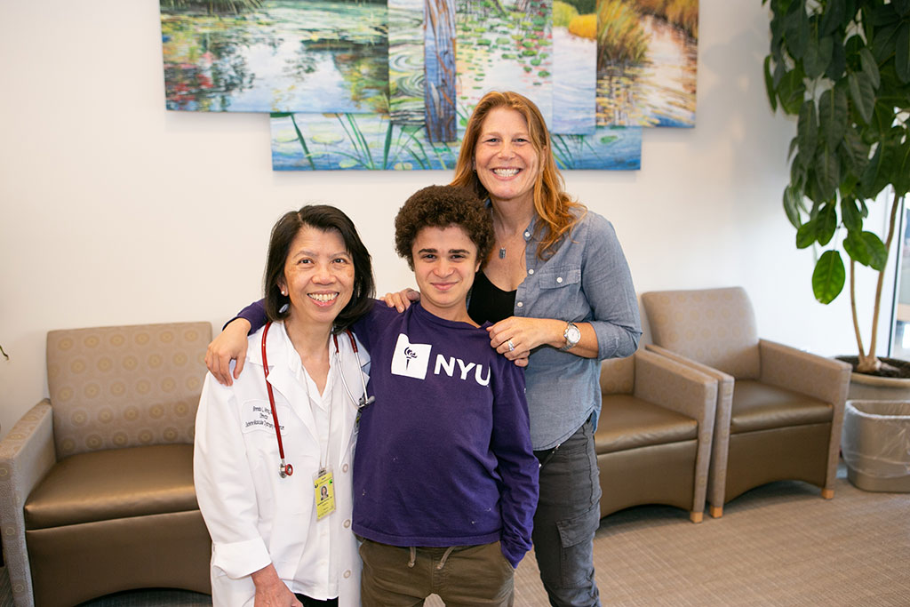 The Duchenne Program’s Founding Director Dr. Brenda Wong with Charley and Tracy Seckler.