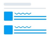 graphic representing a layout of a twitter feed