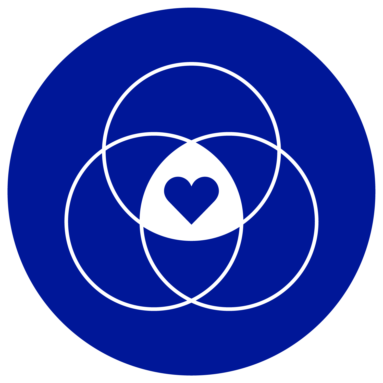 icon of 3 circles overlapping on another and a heart in the middle