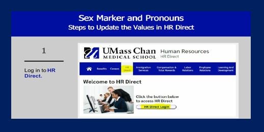 Picture of HR Direct screen print (Job Aid pdf file image)
