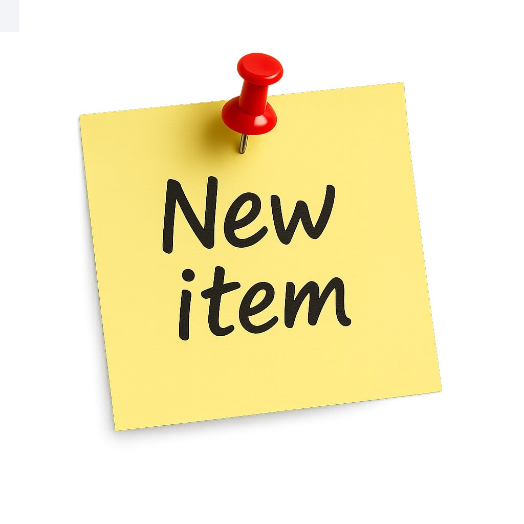 Image with a pin and note