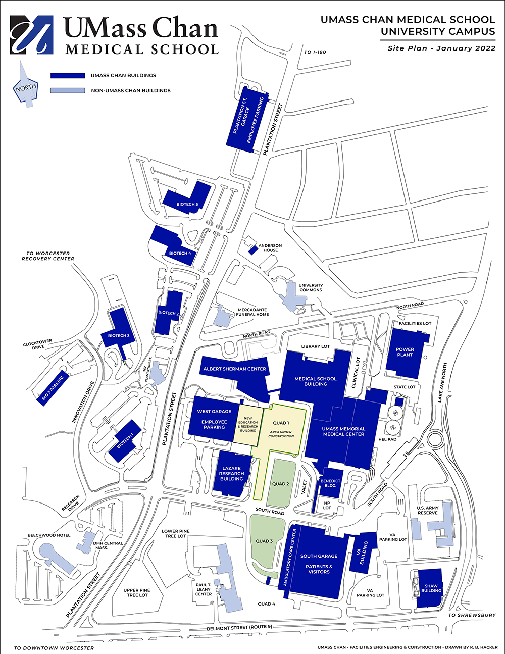 UMass Chan Medical School Campus Map