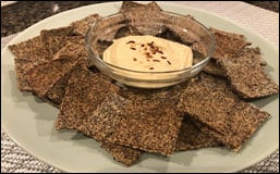 Homemade flaxseed and chia crackers