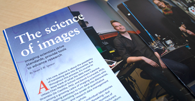 Photo of the opening spread for the Science of imaging feature