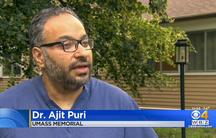 Dr. Ajit Puri interviewed by WBZ television