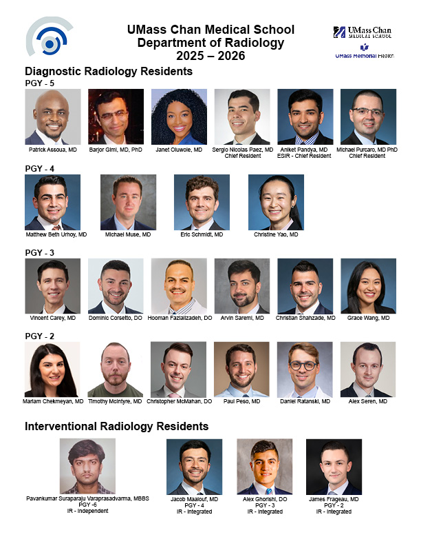 Radiology residents 2025-2026