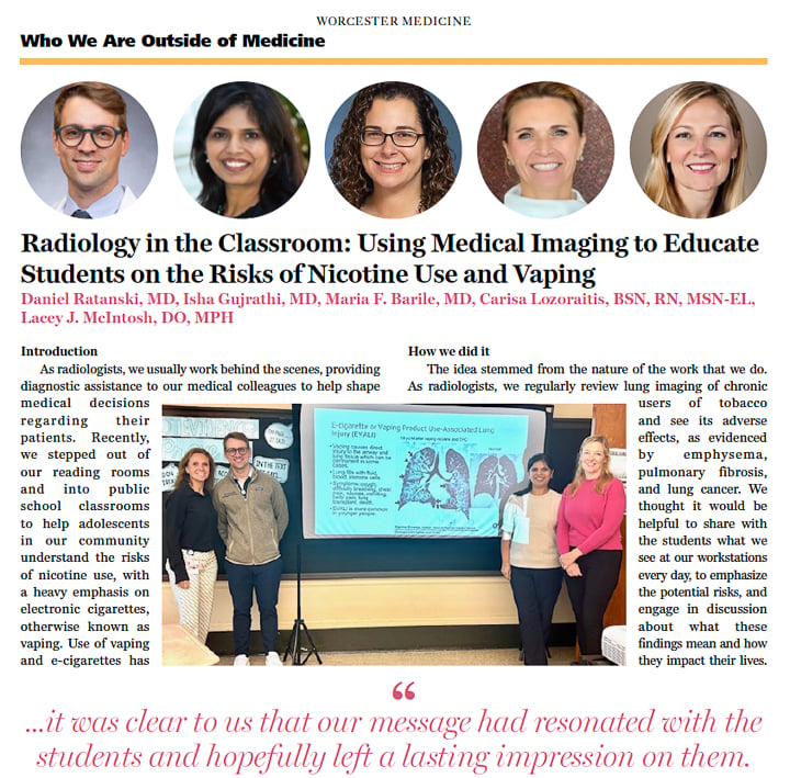 Ratanski article Worcester Medicine