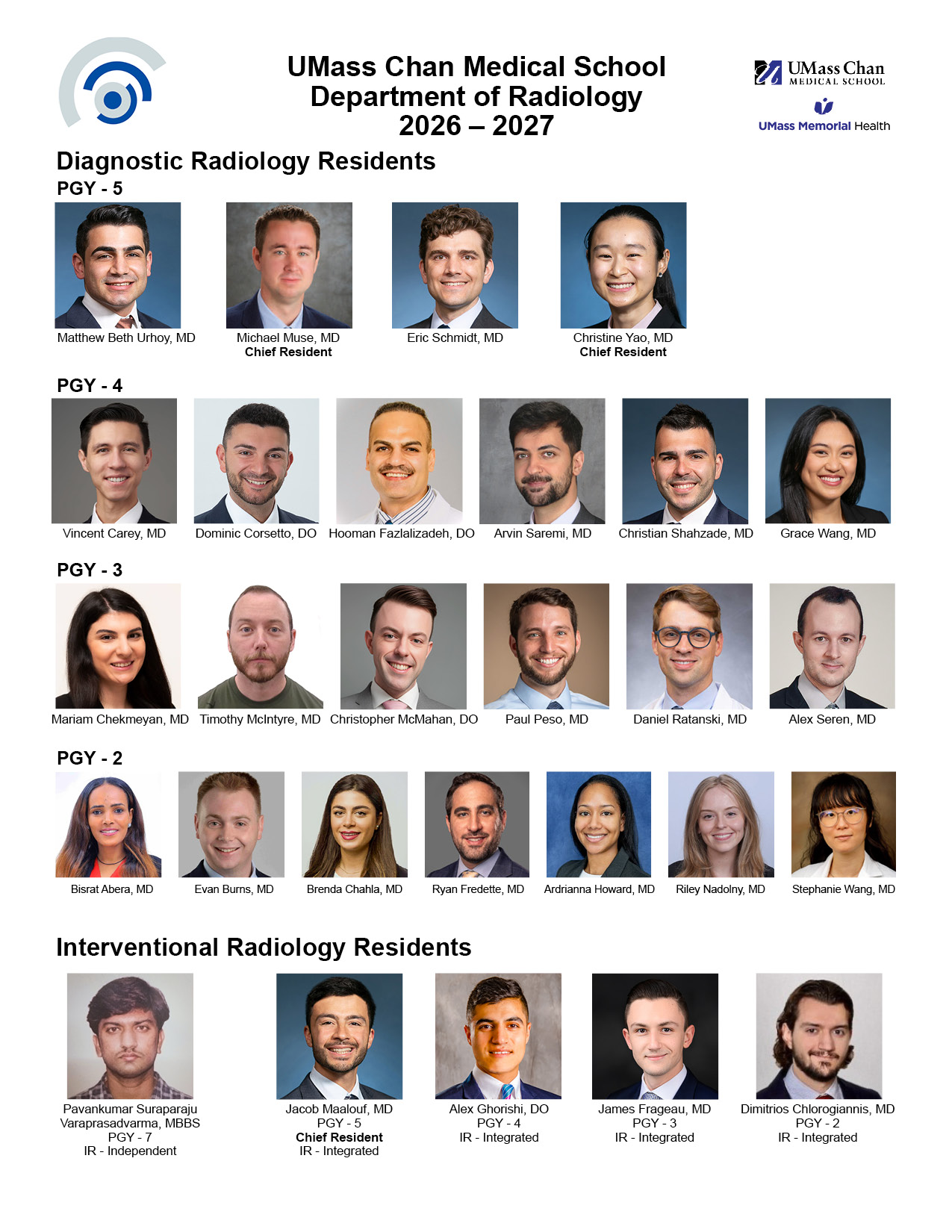 Radiology resident mug sheet 2026-2027