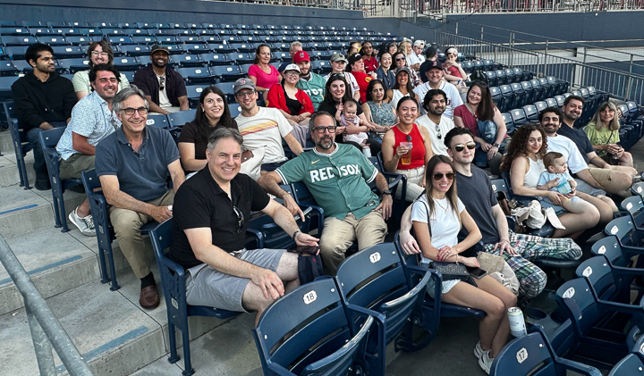 Radiology residents at WooSox game