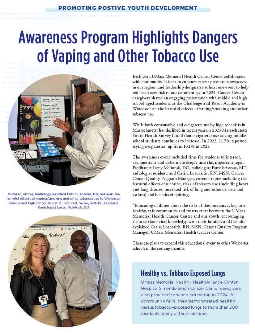 Community outreach article