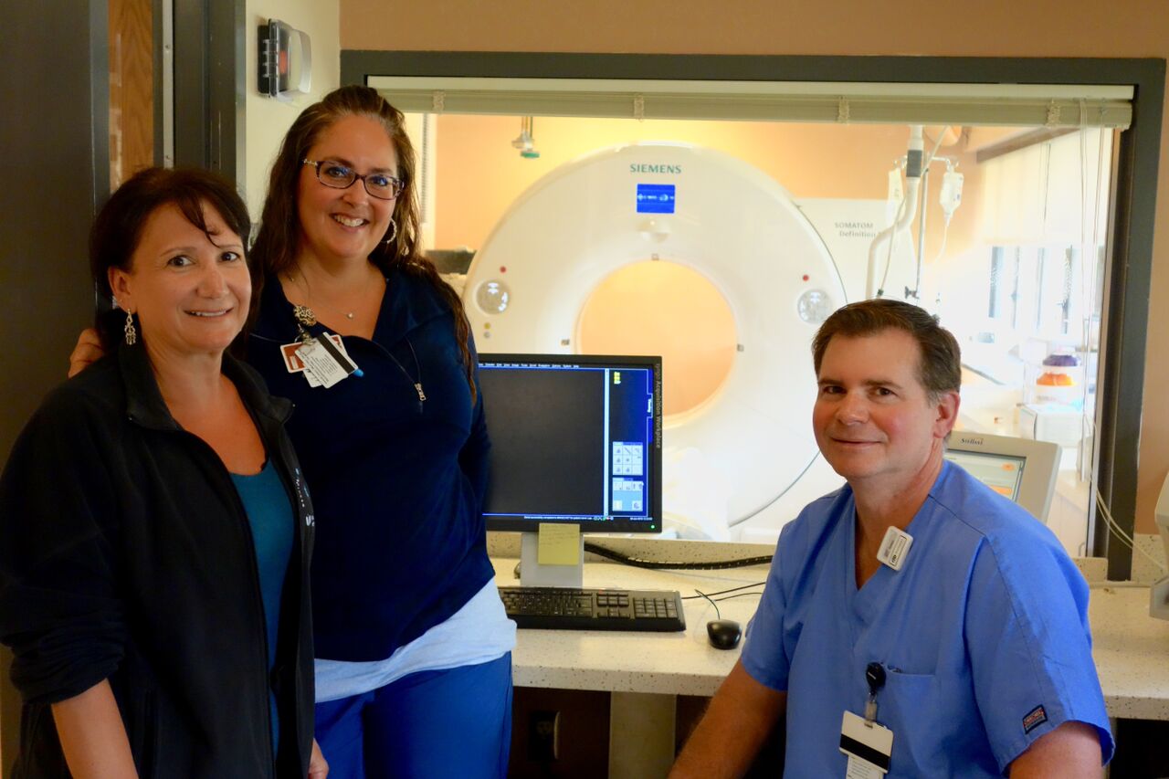 CT Scanner at Memorial with Techs
